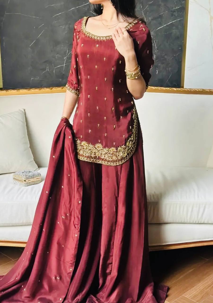 Bespoke Deep Crimson Heirloom Co-ord